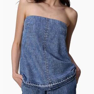 Rag & Bone Aurora Denim Strapless Top XS